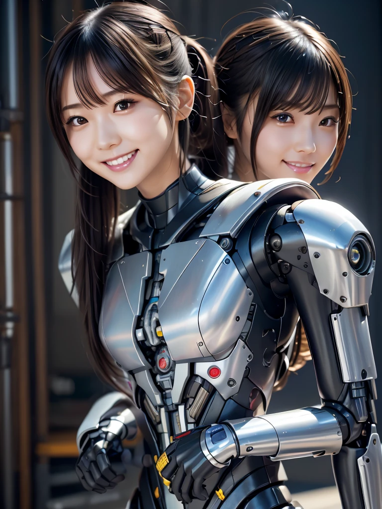 A hyper realistic cyborg girl