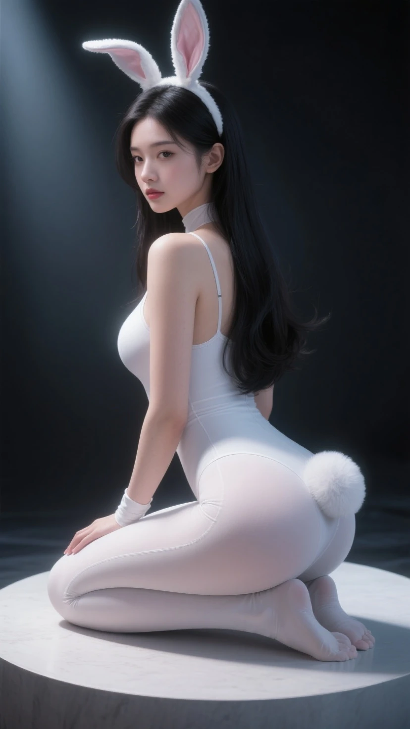 ((NSFWSTILLSHOW))、no extra arm:2、no extra hand:2、no extra leg:2、((solo 1girl))、{full length|Full height|all-fours|Half squatting|Flying|Jumpping|Ass focus、looking ahead}、{Wide Shot:1.5|Drone view|OverHeadShot|From below:1.5}、(wetted Porcelain skin、Wetted White skinny bodysuit)、Very thin and soft fabric、wetted face、{wetted hair|Floating hair|Shiny hair|Black hair|Blonde hair|Silver hair|Short Bob|Half Up|Curly hair}、Detailed Clear Nipples、detailed crotch、(The shape of the pubic area is Clearly Visible:1.2)、ass visible through thighs:1.3、Nipple shadow、(masterpiece, Best quality)、(Photorealsitic:1.37)、(BokeH)、smooth shading、({childish|Gigantic、cleavage})、((((detailed beautiful face))))、Darkbackground、neons、zydG、high collar、elbow_gloves、Google Earth、spaceships、Blue Earth、{fururistic|dreamlike|creative refinement|vivid illumination}、
