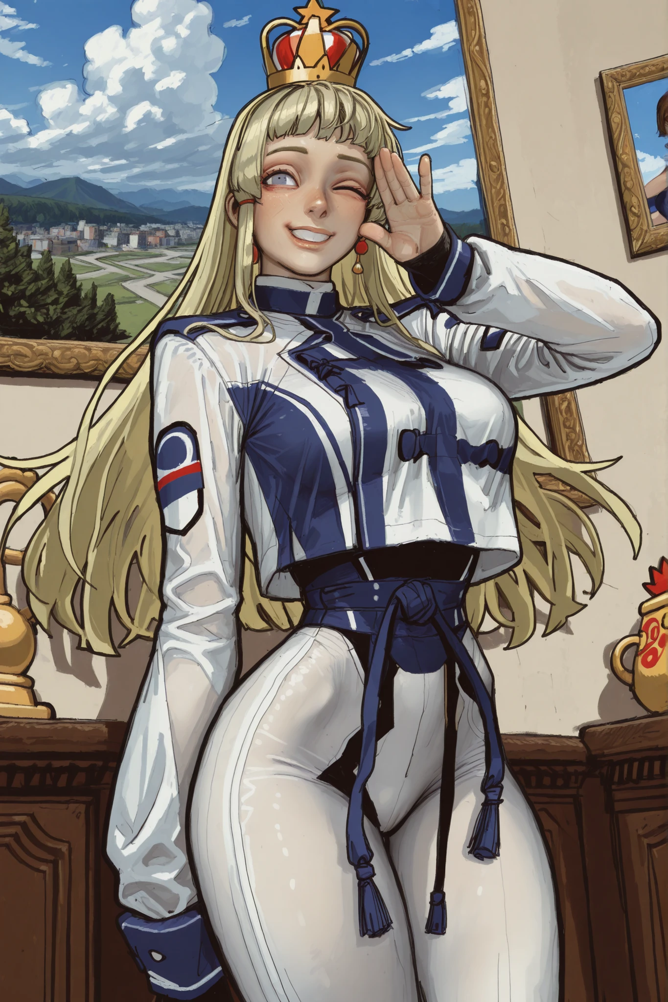 score_9, score_8_up, score_7_up, score_6_up, score_5_up, score_4_up, 
BREAK
(masterpiece: 1.0), best quality, perfect anatomy, perfect composition, perfection,
BREAK
cinematic lighting, cannedmos
BREAK
1girl, Mai (King Of Fighters) loving expression, one eye closed. Painterly, impressionism, hyperdetailed painting, cannedmos, stopu42