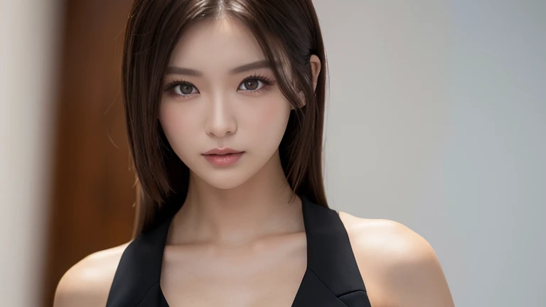 ((Realistic lighting, highest quality, 8k, masterpiece: 1.3)), Clear focus: 1.2, 1 girl, Perfect body beauty: 1.4, Slim Abs: 1.1, ((Dark brown hair, big: 1.3)), (accelerate: 1.4), (Outdoor, night: 1.1), street, Super slim face, Beautiful Eyes, double eyelid, Exposed cleavage, Unbelievably absurd, Messy Hair, floating hair,