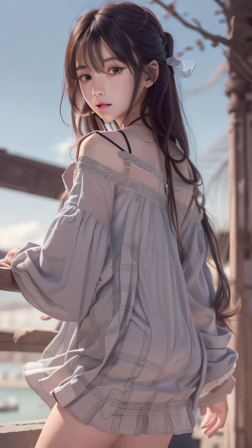 best qualtiy，tmasterpiece，超高分辨率，（fidelity：1.4），（Ultra photo realsisim）， （A high resolution）， （8K），RAW photogr，1girl，cropped shoulders，cinmatic lighting, ssmile,short detailed hair，Black shawl straight hair，46 points oblique bangs，High-definition detail、Hyper-detailing、cinematic ligh、ultra-realistic realism、Soft light、Deep field focus bokeh、with short black hair，White skin，famousartwork，s the perfect face，beauitful face，beautidful eyes，（（Perfect female body））