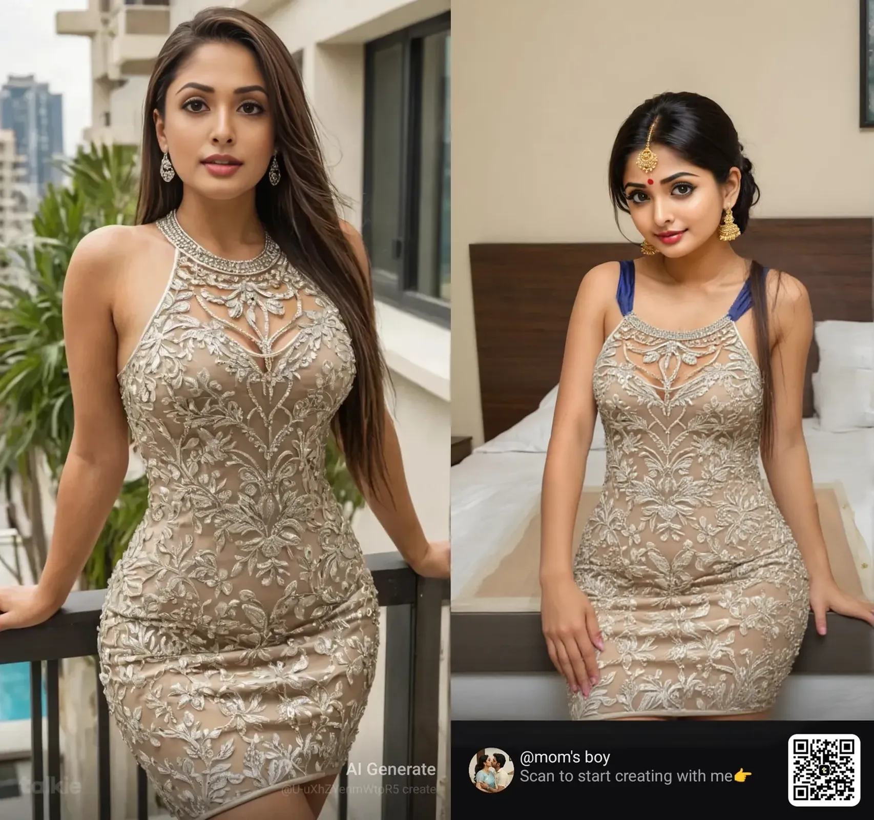 y Indian girl in different dresses