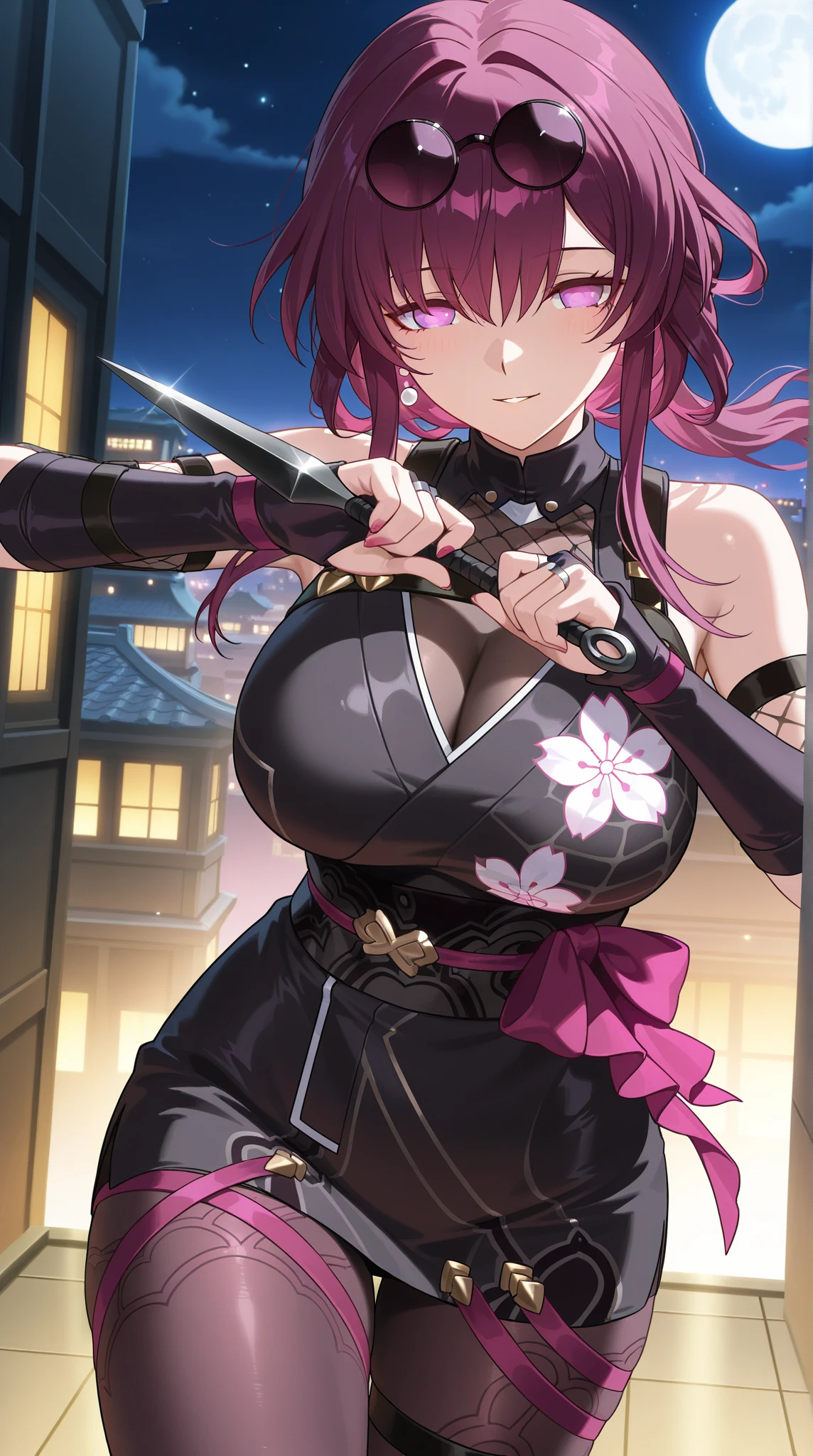 （Very delicate and beautiful：1.2）super model,,Big Breasts,Beautiful breasts,voluptuous,【bike shorts】,,【3girls】,,Highest quality, High resolution, 8k,Twin tails.mini skirt.Kunoichi.Ninja