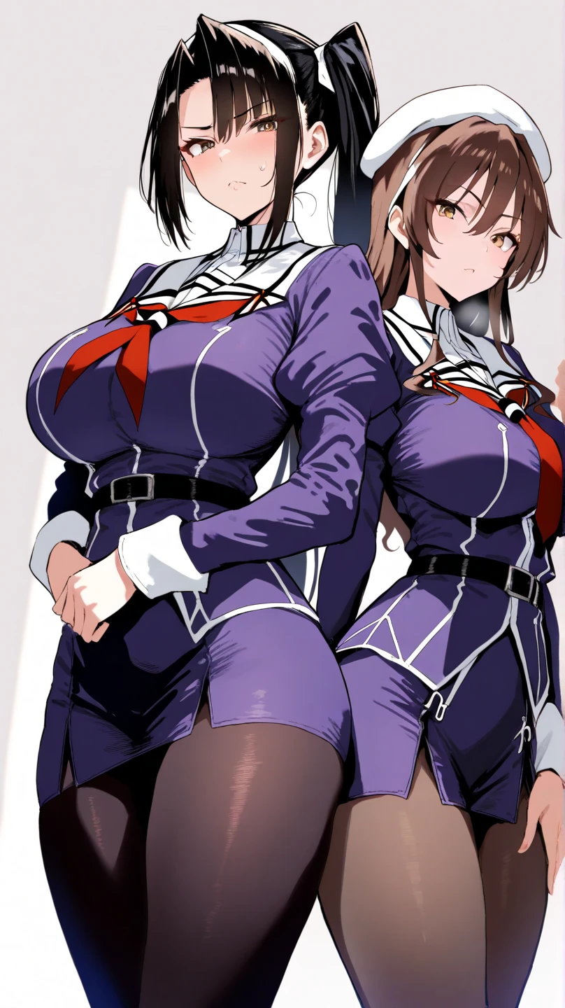 a masterpiece of,(perfect anatomia:1.4), best qualtiy, high_resolution, Fine details, highly detailed and beautiful, Distinct_image, (Four Girls), ,Red-eyed,(huge-breasted), (tits out),Curve,Full body,(Rooting Costumes),(thighhigh),brownish colors,Rooting Costumes,(Bedroom),,((steam)),The dim,