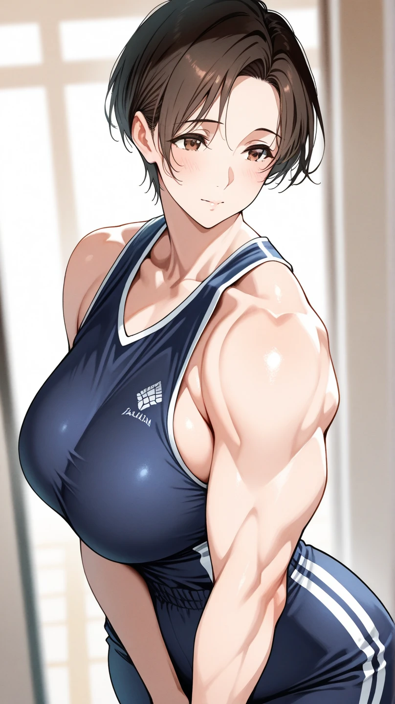 chun-li, ripped muscle, muscular body, pale skin, smile(blush), nude, sixpack abs, [ultra detailed skin:1.2], double bun, 8k uhd, pussy, stand, restaurant,