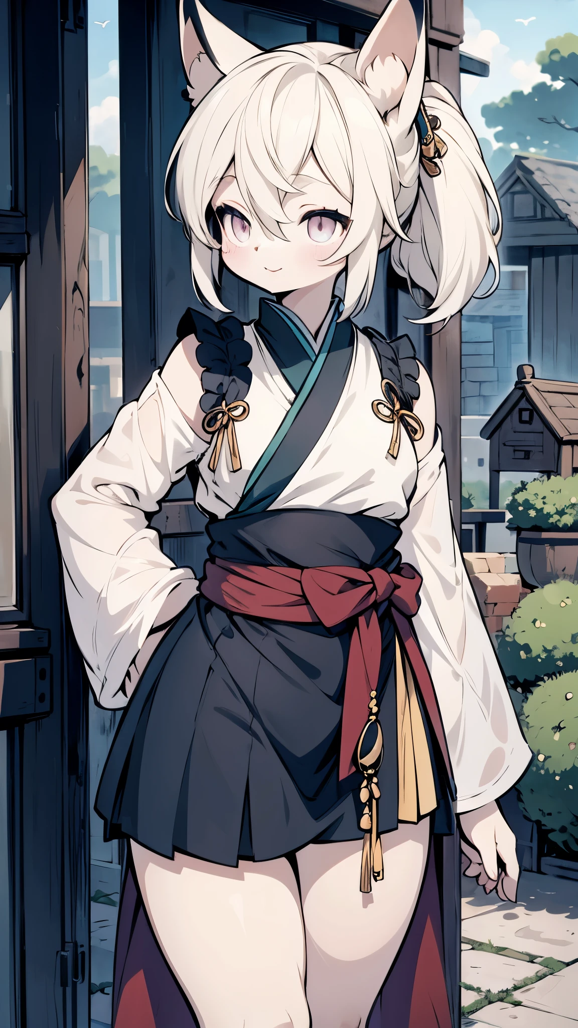 /Seven Avatars,/upper body,/to look at the camera,/Portrait,/antiquity建筑 :1.4,/【Background】Asuka landscape:1.3,/clothes/long dress:1.4,/long dress {x} clear, bright, fake thick coating,(high-definition thick coating:1.2),Immortal Cultivation,antiquity,,Smile, thick thighs , Fleshy Thighs ,big ass,above thigh close-up,大腿以上Portrait,miniskirt,white pantyhose,white leggings, white pantyhose,reveals a majestic lute behind the thigh,antiquity洛丽塔,antiquity汉服,Hanfu short skirt,white hair, double ponytail,Ball head,白发 double ponytail,白发Ball head,Meat Leg, Fleshy Thighs ,Thin waist and wide hips, thick thighs ,cute,antiquity山水Background,fox ear,Animal ears,Fox tail, furry tail,白色fox ear,White Tail,close-up,近距离Portrait,close-up photo,thick line drawing,Fine thick coating,Extreme Light and Shadow
