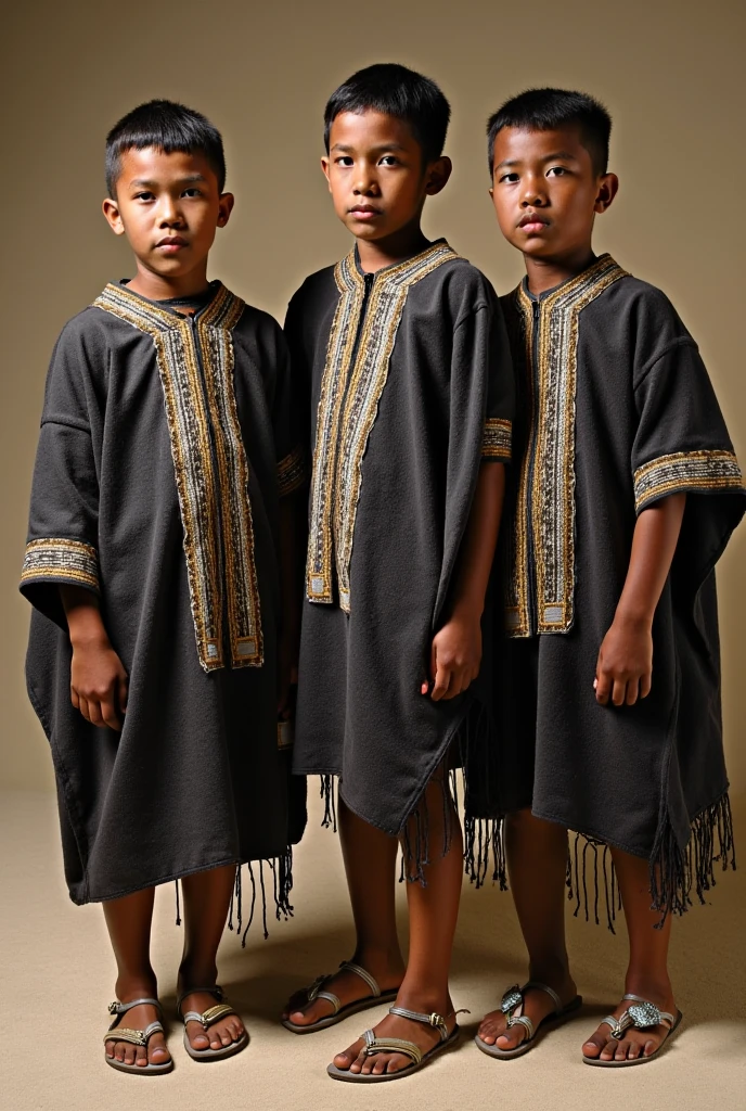 Twin cute boys with name YESHUA and YOEL with brown hair wearing white robe and have crowns on head and one of them has blue cross chain and the other one has red cross chain, they sit on Jesus laps