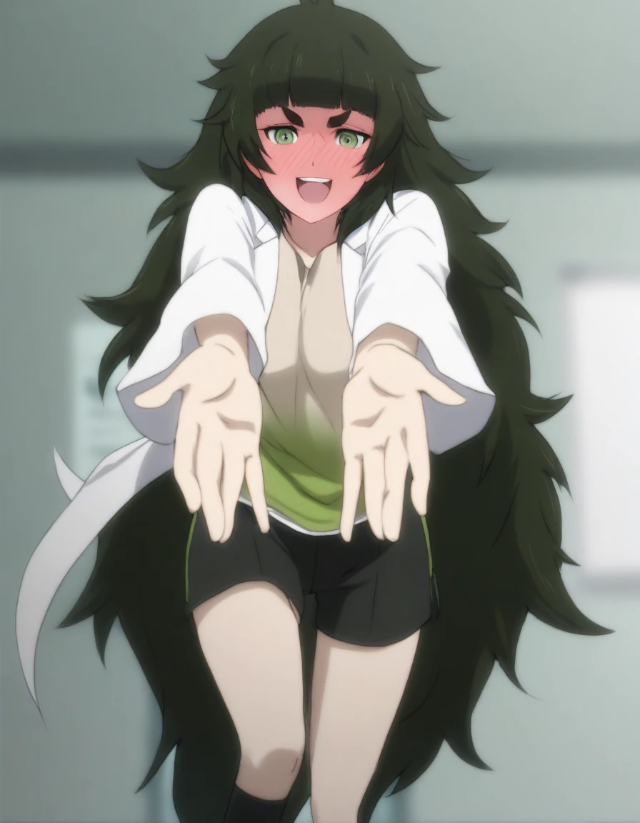 goddess(mature appearance, green pony tail hair, green long skirt, long sleeve), vaginal insertion(1 girl, ??????, being ???? by jelly)