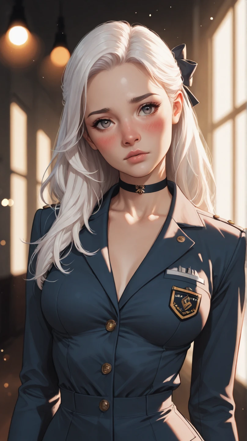 cute  girl,(((curvy ,curvy body,thick thighs))),(((21 years old))),((anime girl  with extremely cute and beautiful platinum white hair)), (((sexy seductive))), (((sexy seductive slutty pose))),

(((Accentuated super huge enormously gigantic tits, cleavage showing))),((((Platinum white hair:1.35,very long platinum white hair,colored inner hair,ear breathing)))),(((moonlight_eyes:1.3))),intricate eyes,beautiful detailed eyes,symmetrical eyes,big eyes:1.5,(((freckles on the face,freckles,freckled girl))),(((lustrous skin:1.5,bright skin: 1.5,skin tanned,shiny skin,very shiny skin,shiny body,plastic glitter skin,exaggerated shiny skin,illuminated skin))),(detailed body,(detailed face)),

cute,slutty,erotic,daring,((nsfw)),

zettai ryouiki,revealing clothing,show skin,(((Sexy school girl uniform, school girl outfit, wearing a school girl uniform school girl skirt and white thigh high socks:1.3,)))

(dynamic pose:1.0),embarrassed,(centered,scale to fit dimensions,Rule of thirds),

inside,indoor,((school classroom)),scenery:1.25,((intricate scenery)),((school decorations)),

