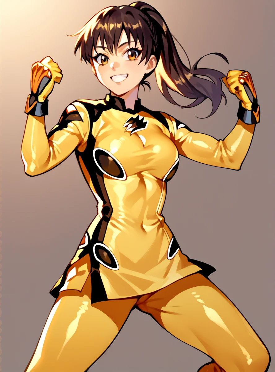 ((masterpiece,best quality, detailed)), 1girl, solo, outdoors, night, standing, from below, fighting stance, open mouth, smile,
misty \(pokemon\), side ponytail, bruceleejumpsuit