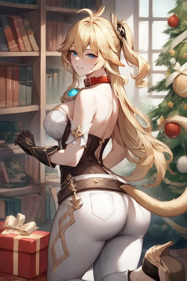 masterpiece, best quality, absurdres, soft lighting, looking at viewer, (light_smile:0.6),
1girl, ahoge, rabbit ears, playboy bunny, artoria pendragon \(swimsuit ruler\) \(fate\), large breasts , blonde hair, green eyes, french braid,  pony tail
bare shoulders, large breasts , cleavage,
clothing cut out, wrist cuffs, detached collar, navel cutout, feather boa,
white leotard, blue necktie, blue pantyhose, single thigh strap, hands behind head,
white background,
