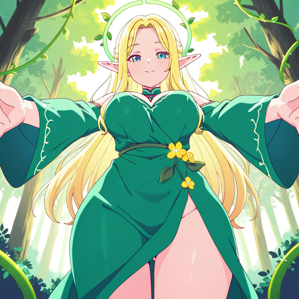 Fantasia, 1forest_element in_girl, Fighting, (Using_Leaves_Clothes, Green_Leaves_Covered_Ultramammy, Leaves_Covered_cunt)+++,Medium_huge tit,Dynamic_Pose_Standing, light_Smile, sleepy, Medium_hair, a navel,(Dark_skin)+, oils, (Winding_vine_Around_torso)++, (plump)+,the woods, Trees_Background, Leaves_Headgear, Green_Leaves_Cape, Hold_Large_long_A staff, thighs thighs thighs thighs,