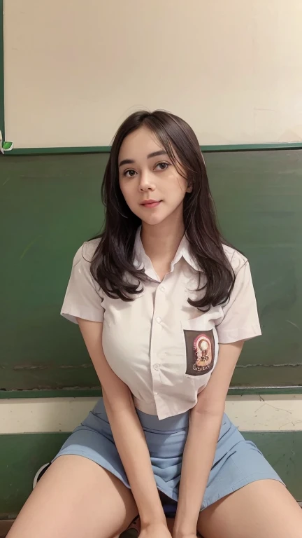 highest quality, shape, Very detailed, finely, High resolution, 8k wallpaper, Perfect and dynamic composition, Beautiful and detailed, Medium Hair, Mid-chest, Natural color lip, Sexy pose, Life form, View your viewers, smile, 17-year-old girl,Young face、low length、Very big breasts、??????? (school uniform:1.8、Exposing breasts), Cum in pussy, Sex, erotic, Fair skin, Whitening, (Sex, vaginal Sex:1.1), Cum in pussy, Heterosexual, Life form, Mole, Mole under eye