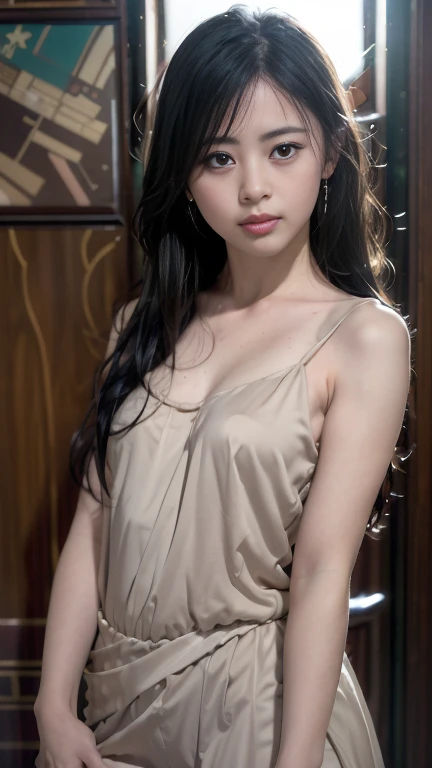 (Best quality,4K,8K,A high resolution,Masterpiece:1.2),Ultra-detailed,(Realistic,Photorealistic,photo-realistic:1.37),Delicate depiction of floral motifs on traditional Chinese gauze dresses, Dynamically capture Tai Chi elements, Flowing fabric, vivid vivid colors, Pastel tones, Soft and dreamy lighting, Focus on exquisite craftsmanship, Dynamic movements, Detailed rendering of intricate floral embroidery, Elegant and elegant gesture, Porcelain-like skin, small breasts, long pink twintails, soft blue eyes, Subtle and flawless makeup, Surreal wallpapers