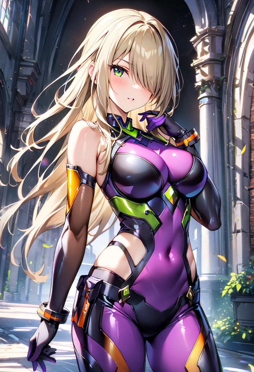 AlphaNDV, 1girl, blonde hair, blue eyes, large breasts, very long hair, elf, pointy ears, anatomically correct, best quality, masterpiece, high quality, high details, highres, HD, (shaded face:1.2), hollow eyes, looking at viewer, pointy ears, huge breasts, sagging breasts, sweating, "Photorealistic, Hyperrealistic, Hyperdetailed, analog style, soft lighting, subsurface scattering, realistic, heavy shadow, masterpiece, best quality, ultra realistic, 8k, golden ratio, Intricate, High Detail, film photography, soft focus, fantasy art, moon, full_moon, 1girl, book, sitting, solo, long_hair, candle, night, tree, closed_mouth, fire, deva battle suit, gloves, headgear, nsfw, nsfw art, nipple peek