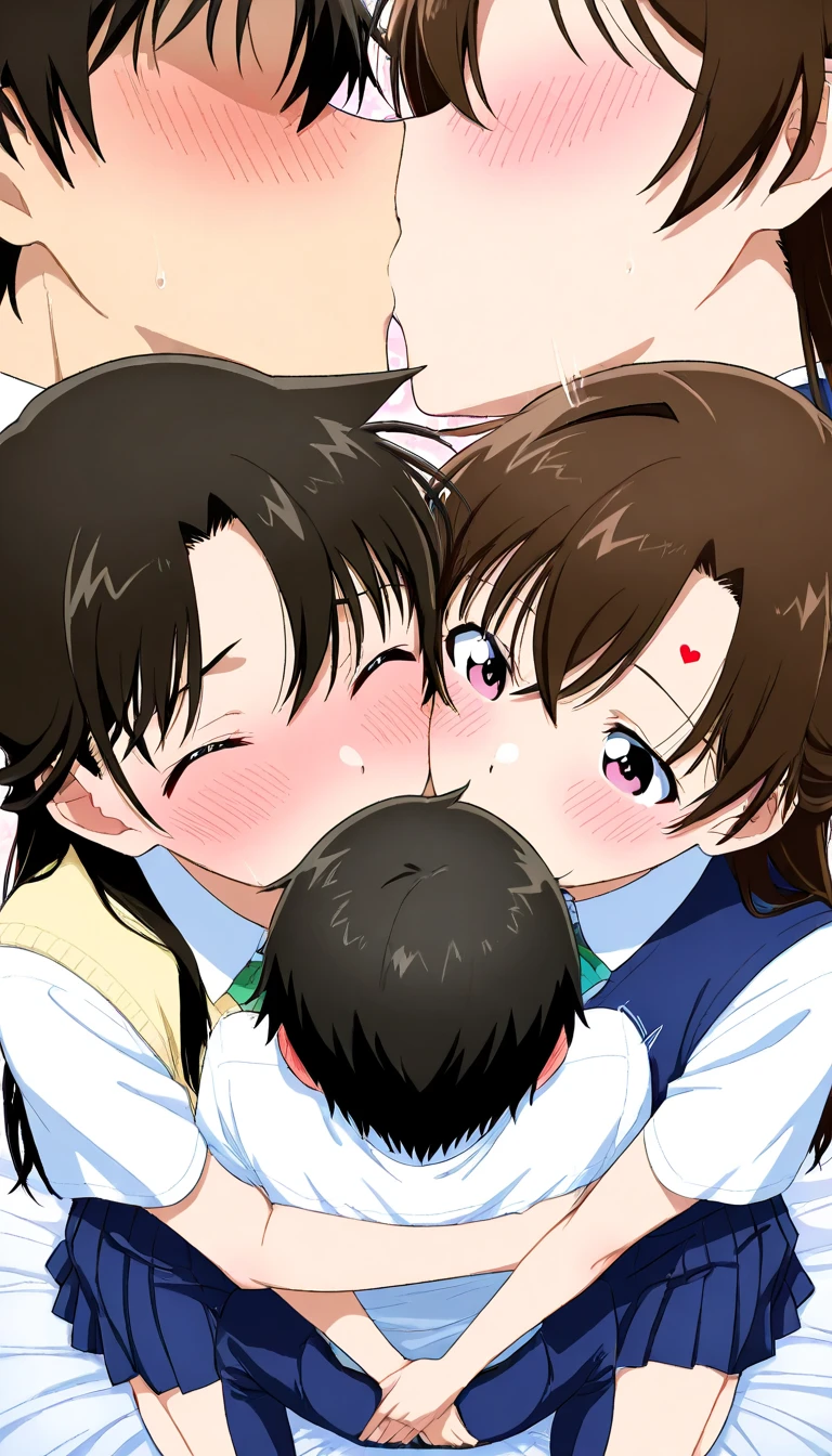 Browsing Caution,Sweat,White Breath,Demon slayer,Shinobu Kocho,Futanari,Sleep on your back,room,((Big Breasts)),Side view,Missionary sex,Ahegao,((Description of body shaking)),,Large areola,