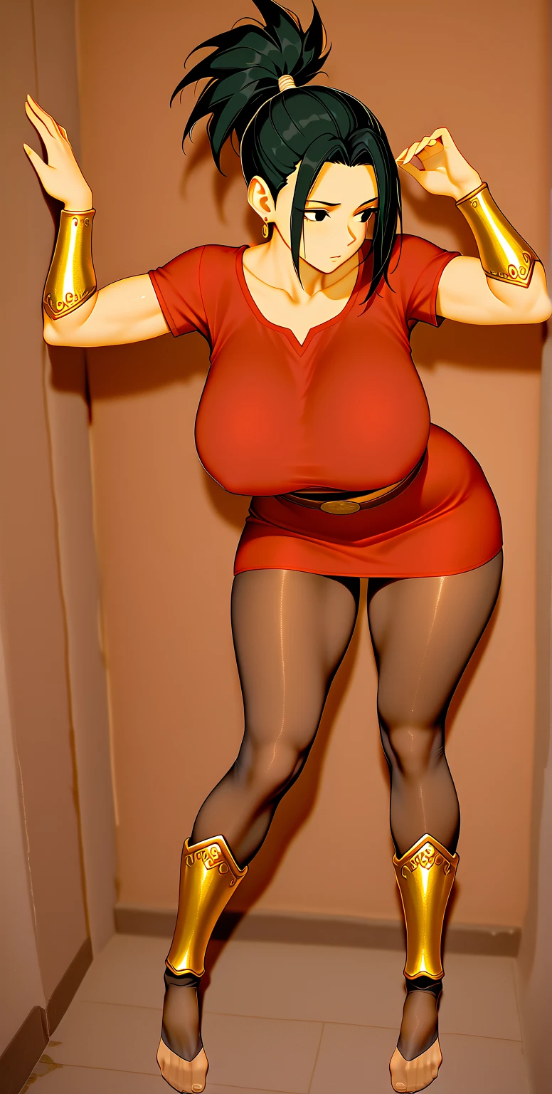 ((Velma)) scooby doo, thick black glasses, reference sheet, concept character, character design, sketch, sexy lips, (gigantic breasts:1.2), breasts, official illustration, short brown hair, oversized sweater, orange sweater, red skirt, illustration, detailed face, beautiful intricate eyes, curvy milf, 1:2), closeup, titsnipples, hourglass waist, slendered ans, wide hips, short orange socks, black heels