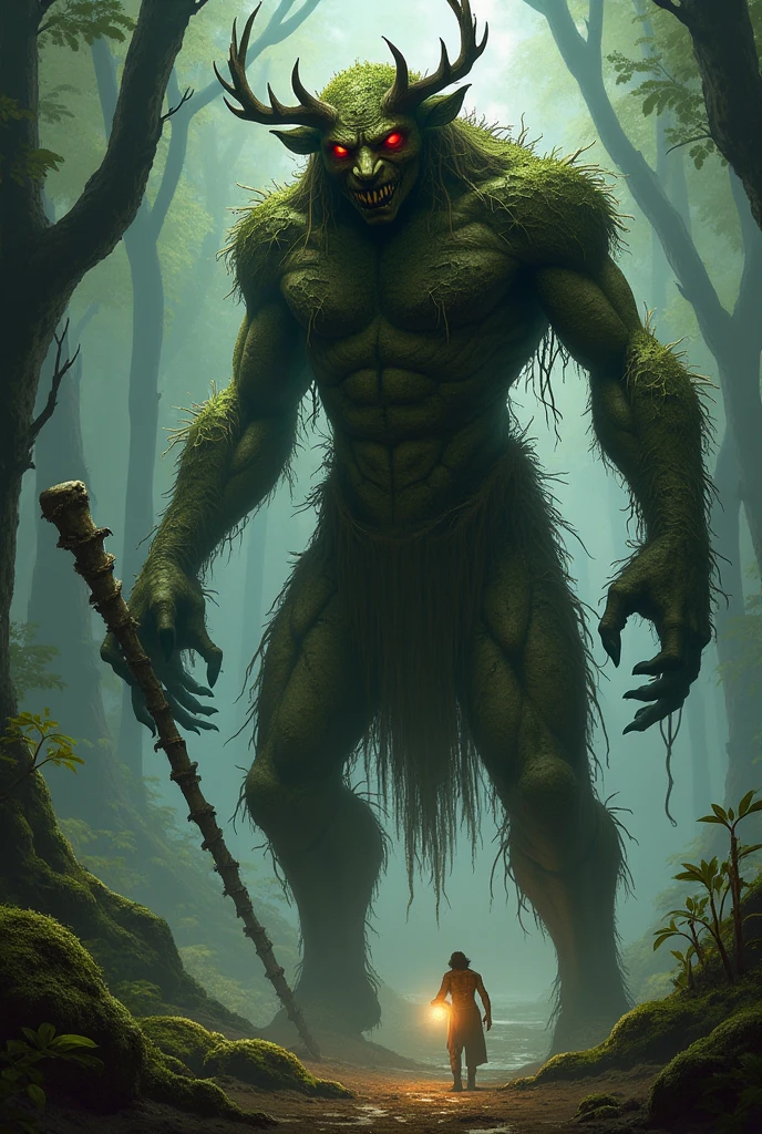 graphic violent fantasy art, in the art style of Frank Frazetta, the indomitable anthropomorphic, Tree-Man from the movie 'The Woods', 32k UHD, hyper realistic, photorealistic, realistic, lifelike, real life, extremely detailed, sharp, vibrant, colorful, smokey, violent, graphic, beautiful, amazing, artistic, wonderful, powerful, swashbuckling, professional quality Oil Painting