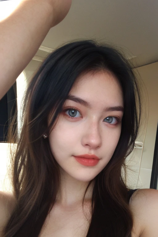 Beautiful (1 girl:1.3), Alone, (very detailed) full body masterpiece, Ultra realistic, 16K, nightmare atmosphere, gothic, r3b3cc4 young, Sensual (Erotic), 1 girl (cute young) alone, delicate (seductive) female face, silky realistic hair, hair fringe, looking at viewer, goth makeup, pale-black and dark-purple hair (gradient colors) , simple unfocused background, bedroom background, jewelry, earrings, necklace, young beauty, portrait, hoop earrings, realistic, soft lighting, muscular female body, realistic slender hot body , photorealistic, detailed clear eyes, extremely erotic, delicate feminine, muscular female body, natural realistic breasts, belly hot, narrow waist, proportionally big hips, thick legs, beautiful, nude (porn), different sensual positions, raw, analog, sharp focus, 8K, high definition, high quality, Fujifilm XT3, Film grain, award winning, highly detailed skin artwork, realistic skin details, visible pores, clear focus, volumetric fog, 8k hd, dslr, high quality, Film grain, light skin, photographic realism , lomography