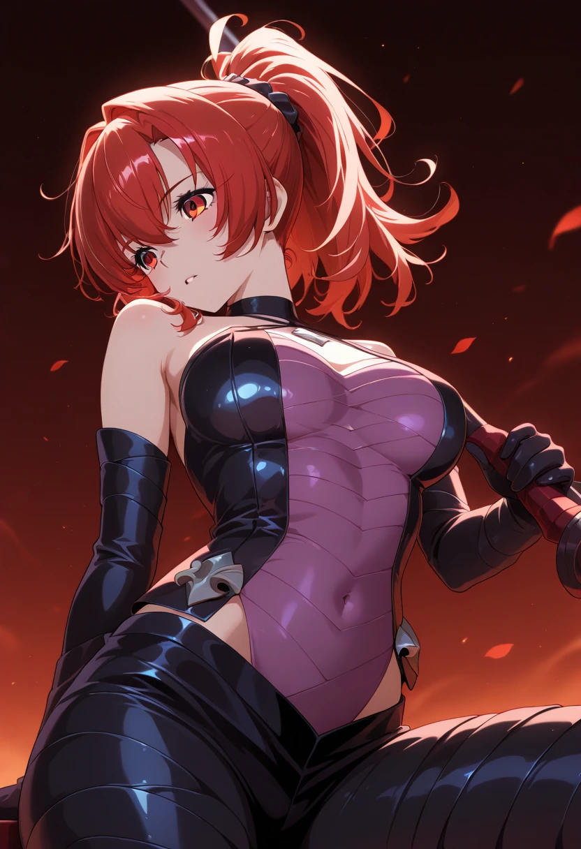 red hair,red eyes