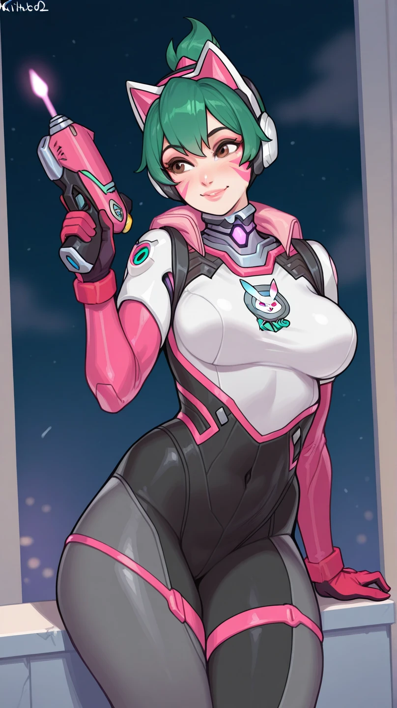 One girl,Robot girl, ((articulaciones de robots)), ((robot)), bikini, blue_eyes, pink_hair, thick_lips, NSFW,