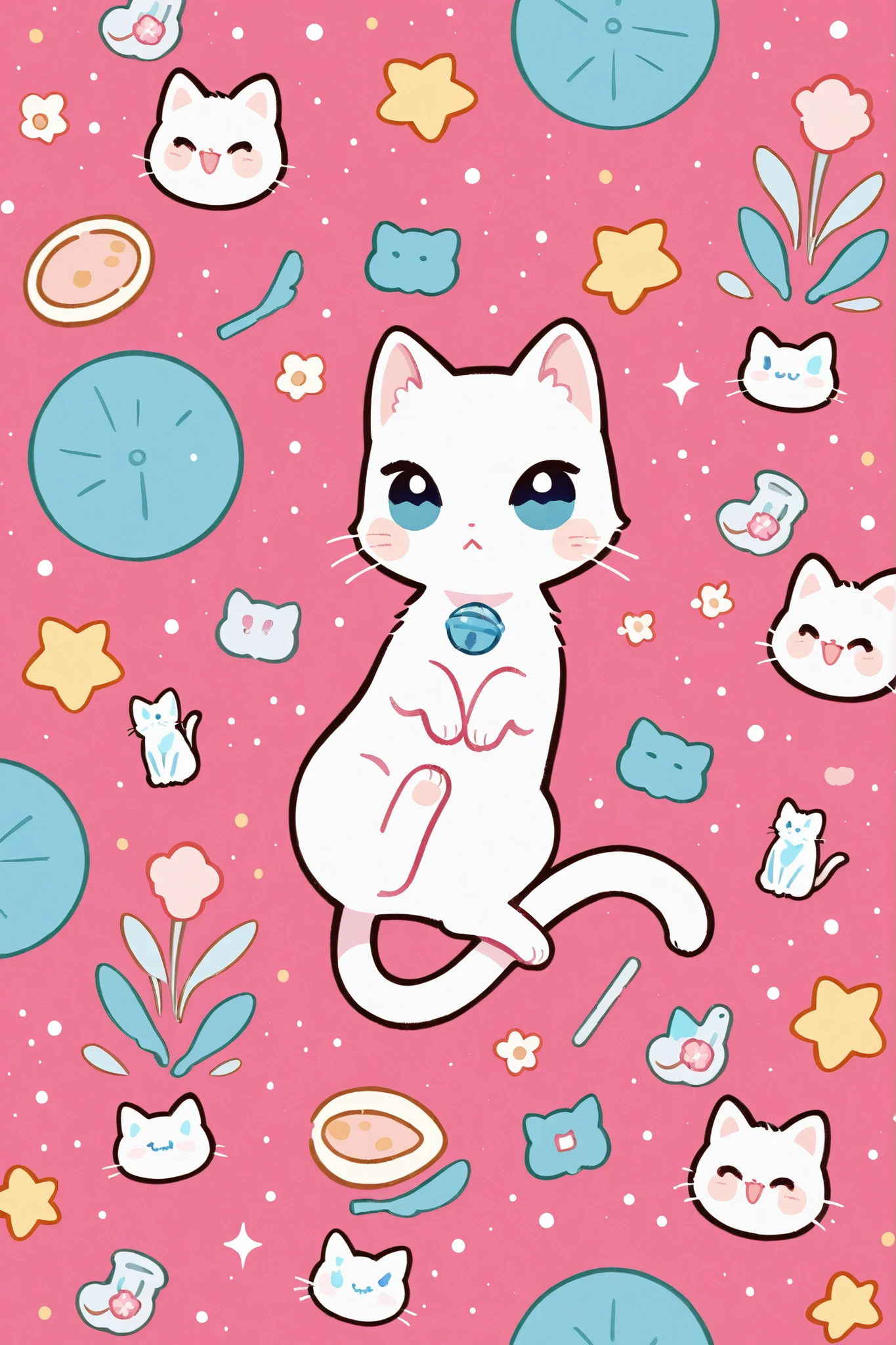 (Absurdres:1.2), exquisitely detailed chibi adorable illustration of a  kitten, pastel palette,, Style AI Midjourney
