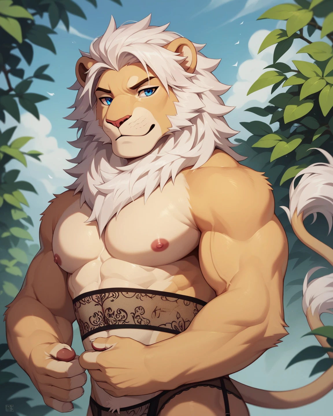 (masterpiece,Highest quality,Super detailed,Perfect Anatomy),kemono,From null-ghost,alone,Humanity, naked,Lion (White fur:1.5,White body:1.5),Lionの尻尾,Big eyes,Black eyebrows,black eye,Slender body,thin,bangs,Detailed Background,8k hd,Very detailed, (Dark Shadows, Wide dynamic range, High resolution, Low Light:1.2),