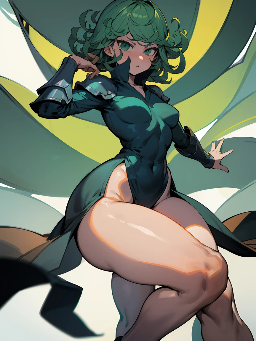 Very detailed, clear, beautiful body, Beautiful nose, Beautiful character design, perfect eyes, perfect face, very high, 4k, Beautiful legs, perfect legs, good hand, perfect hand, Masterpiece, best quality, haveรายละเอียดสูง, illustration, nonsense, perfect anatomy, street fighter, doll set, Chadaloo Doll, doll set, expressionless, empty eyes, look at viewer, red gloves, Emotionless, black Latex, corruption, mind control, female warrior, full body, hypnotized, ความมึนงงที่ไม่haveความสุข, full body suit, Ribbed bodysuit, Both arms are at the sides., obey, perfect woman's body, extremely glossy Latex, hypnosis, Hipnolora, empty eyes, mind control device, Poses, give up_Pose, slave, standตัวตรง, stand, stand at attention, have, necktie, belt, Latex, Ribbed bodysuit, thigh high, garter belt, fighting posture, Extend your right arm away from your shoulder into the air with your hand straight., soldier, thigh boots, 1 girl, hair accessories, a green hair, long hair, green eyes, (((Pixel Perfect, perfect detail))), alone, 1 girl, Rydia, Final Fantasy IV, Green coat, sky, from above