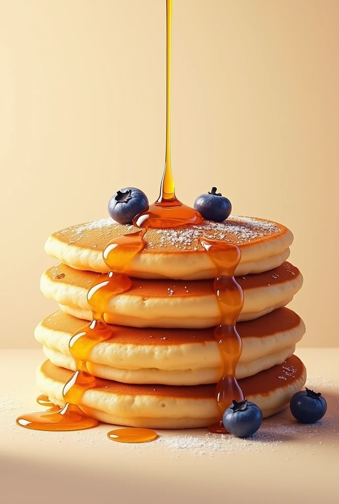 Protein pancakes with whipped cream cheese and blueberries