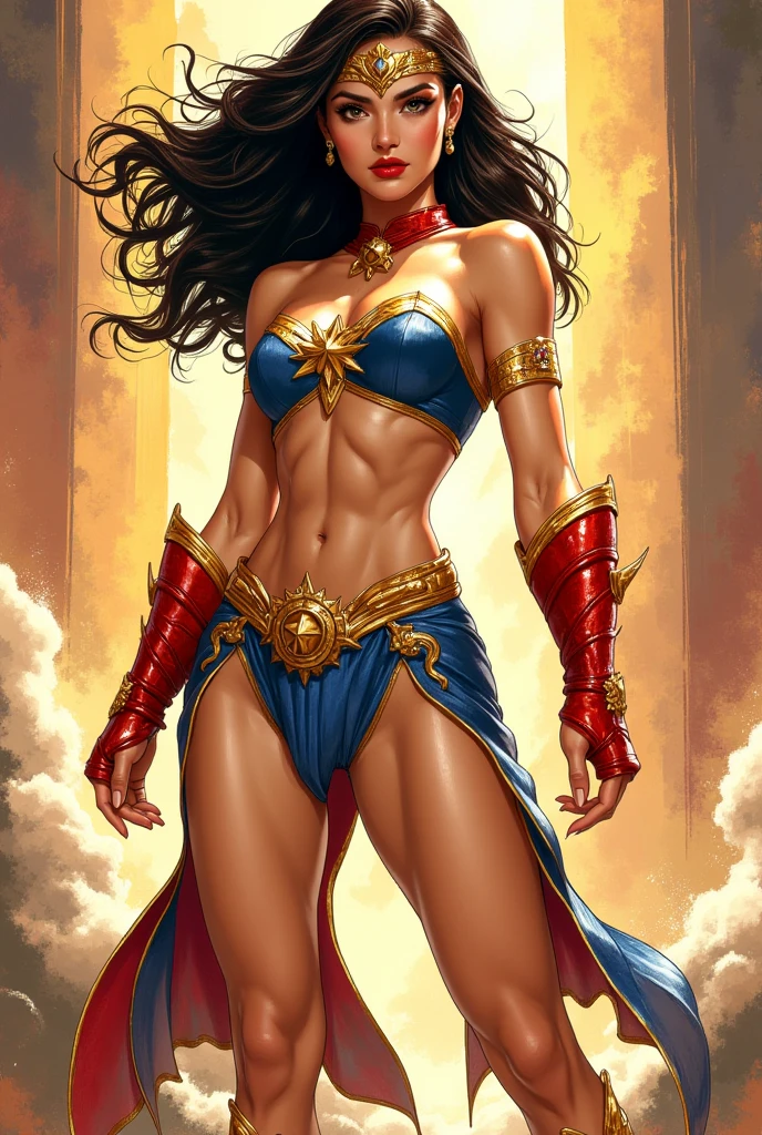 Uma mulher Moreno, de cabelo afro cabelo caindo para frente, Rasta type but braided,a costume of Our Lady of Fatima, tiro de corpo inteiro, Olhos firmes, olhando para frente, Lightning in the sky, arms extended, olhando para frente, parado no topo de uma montanha, manto e capa vermelhos, Shiny cross on a realistic 4K phoenix with orange feathers, with a serious expression and looking forward, corpo inteiro.Jesus, tiro de corpo inteiro, Olhos firmes, olhando para frente, Lightning in the sky, arms extended, olhando para frente, parado no topo de uma montanha, manto e capa vermelhos, Shining cross in the airA realistic 4K phoenix with orange feathers, with a serious expression and looking forward, corpo inteiro. , com seios bonitos, Perfect Summoning Body, Barefoot female, Levitando, Hooded robes and arms raised on a broken earth;, luz de lava brilhante de baixo do campo de asteroides (rochas irregulares, pedregulhos e detritos disparando para o com , a wide thigh is beautiful a woman, com seios lindos corpo perfeito, uma coxa larga, is beautiful a destination with ,vario expression sexual pose, erótic
