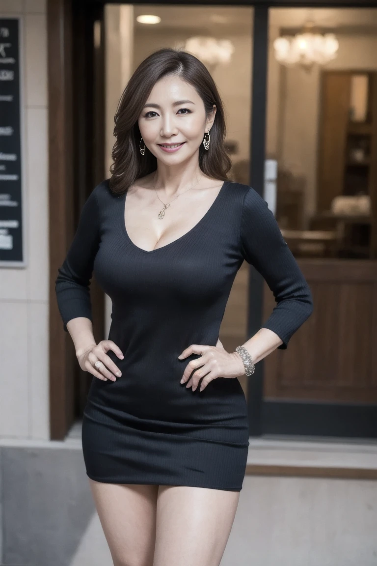 75 years old　Mom　MILF　韓国人, Lady　large earring　Big choker　navel piercing decoration　A bracelet　Silver Hair　realisitic　Gorgeous Madame Beautiful Mature Woman　sexy　Smile　Gentle woman navel piercing　４K　高画質