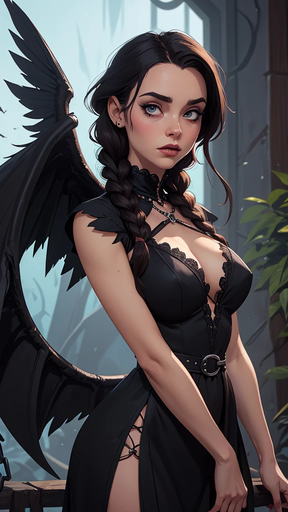 ((best quality)), ((masterpiece)), (detailed), plain background, white background, Bloodborne inspired,  occult aesthetic, occult, detailed and intricate steampunk and detailed gothic, NSFW, Very dramatic and cinematic lighting, cosmic horror, grim-dark, side-lighting, perfect face, a beaituful goddess valkyrie enshrined in armour, Bloodborne inspired valkyrie, occult aesthetic valkyrie, occult valkyrie, detailed and intricate steampunk and detailed gothic valkyrie, Fluttering lace flared long knee length dress with frilly petticoats, long dress, knee length dress, pleated petticoats, lolita dress, petticoats gothic lolita, side-lighting, NSFW, gothic lolita, beautiful small breasts, full body, whole body, body, NSFW