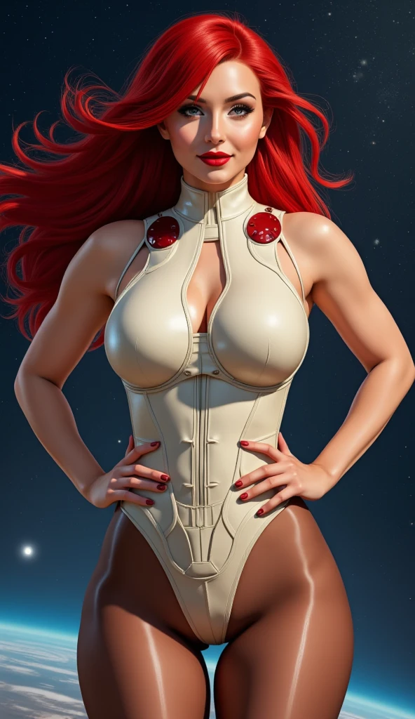 Very long hair blonde fit Woman with white skin complexion while she is wearing armor suit inspired Aphrodite and Jessica Rabbit, Womanly, (armor suit and gloves), impossibly small tiny waist abs waistline, circumference of lower extremities far exceeds 90 inches hips, she has massively immense hip measurements, with the worlds largest massive buttocks, location random, intense detail, bold leggings, hyper realistic, A bottom-heavy, superior body part, embodying a fusion of Christina Hendricks and young Brooke Shields , very voluptuous lower body, feminine figure, portraits, Reductionist form, mujercore, illuminated from the back, bold lines, ultra photo-realistic resolution, 80 mm, 8k uhd, highres, sharp focus, extremely detailed, cinematic lighting, armorcore, no nsfw, no nude