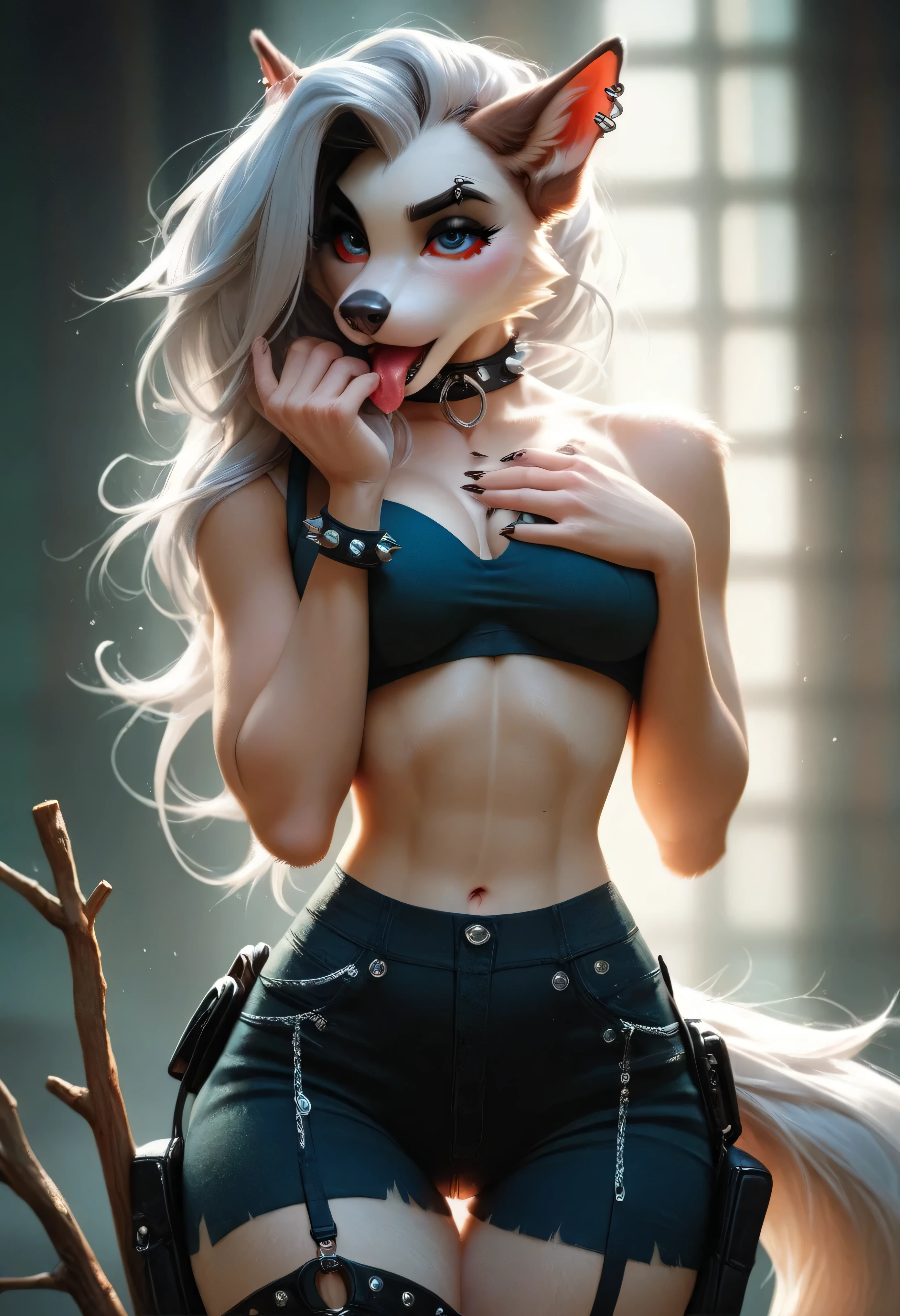Thigh kink. You know better than I do whose thighs ought to be caressed, licked, objectified, fucked. Stick a garter on them thangs. Stockingify them. Strap a holster on 'em. Miniskirt it up. Make them close tight, or open up wide. Just write some porn heavily featuring anthro loona or anthro loona's thighs.