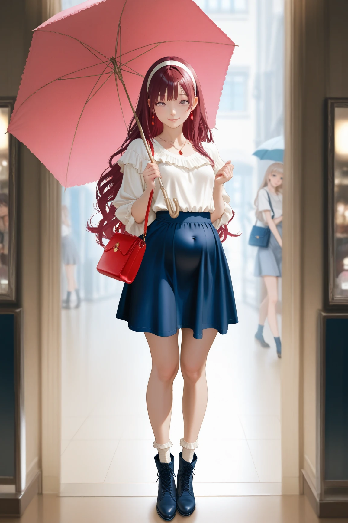 ((best quality, masterpiece:1.3, 8K)), (detailed), highly detailed face and skin texture, detailed eyes, downtown, full body, slender body, 2girls, 25 years old, white skin, bright lips, scared, worried, embarrassed, panicking, long hair, (forehead:1.0), jeans pants, flares jeans, blue jeans, peeing jeans, peeing pants, pee stain, (wetting herself:1.5), desperation:1.5,