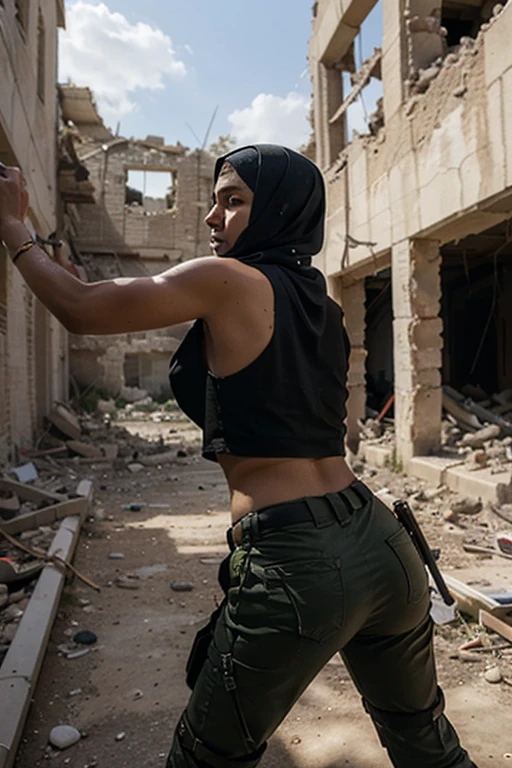 palestina fighter male sit ak-47