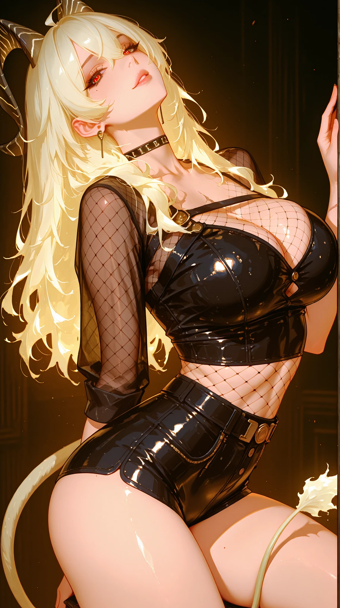 (Ultra extreme detailed),(Masterpiece),(Ultra extreme),(Realistic),CG,(color:1.2), Strong lighting,Light from behind,evaluation:Safety,One blonde, one alone., 黒color,Blonde Short Hair,Green Eyes,White shrite,short_、Bunny Costume、,club house,Bunny girl、gossiper、Fishnet tights