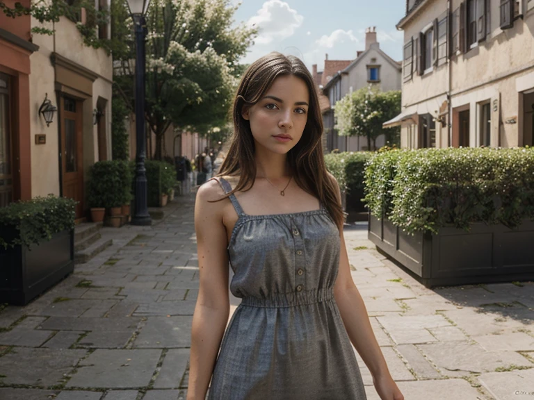 <lora:EmmaSinclaire:0.8>, full color portrait of a young woman, wearing a summer dress, in a crowded street, natural light, RAW photo, subject, 8k uhd, dslr, soft lighting, high quality, film grain, Nikon D850