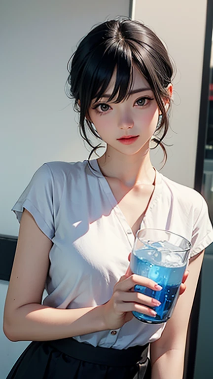 Close-up of a woman holding a water bottle, Lu Ji, Loei Min, Wu Liu, Ji Yoon Chae, Wen Fei Ye, Lee Ji-eun, Lee Ji Eun, Kim Hyun Joo, Yun Ling, Zhang Daqian, Park from minutes, Eat Zhuoxin, Lulu Chen, Li Zixin, Korean actress