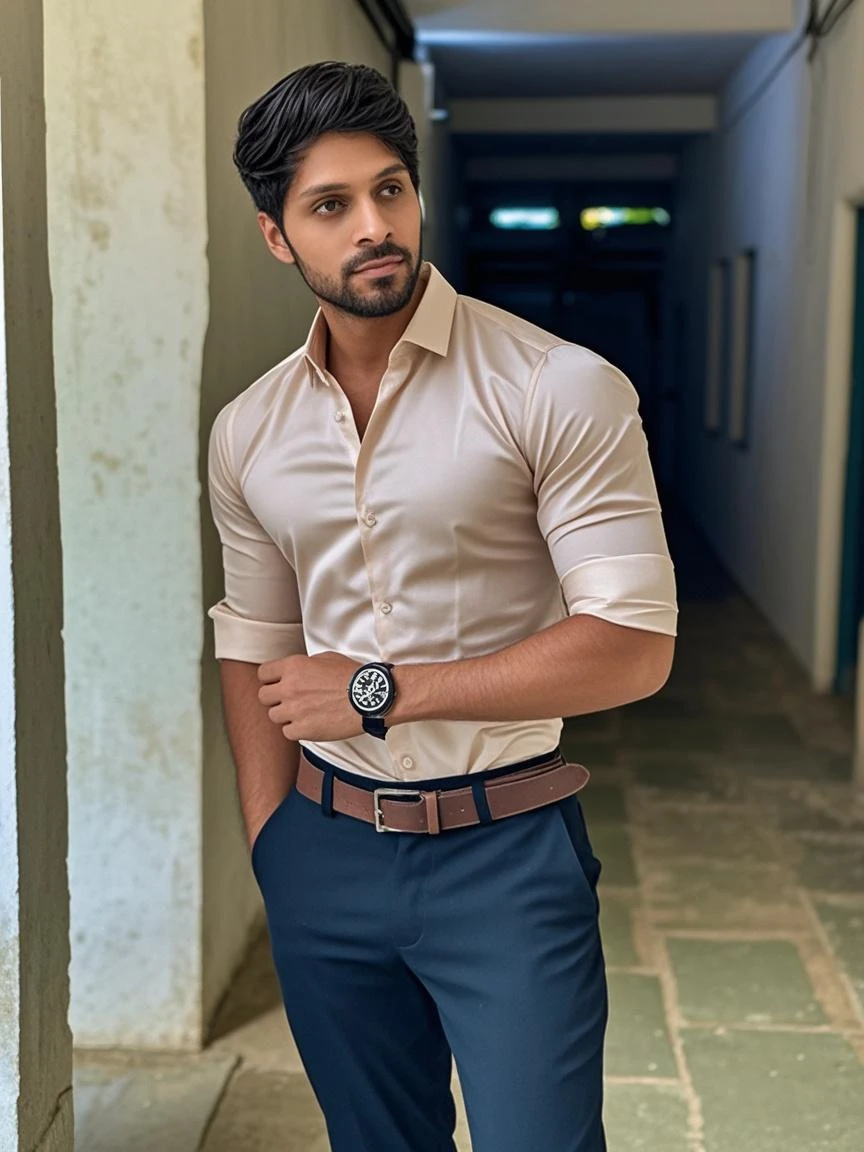 Indian guy , body only, no face, decent clothes