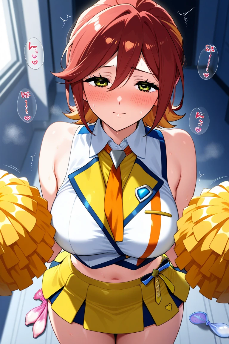 1girl,fujiwara chika, {{kaguya-sama wa kokurasetai ~ tensai-tachi no renai zunousen~}}, {{official art}}, highly detailed,best quality, very thin line, clear lines, hetero, nipples,very large breasts, censored, mosaic censoring, seductive smile, fun,open mouth, straddling, solo focus, sweat, looking at viewer,breasts out, bangs, collarbone, seductive smile, fun,anime visual of a cute girl,breasts out,bikini bottom aside, breasts out, anime best girl,nipples, bangs, breasts out, looking at viewer,breasts,official artwork, offcial art,cum on breasts, official artwork, high detailed official artwork, cum in pussy, cheerleader, hetero, pom pom (cheerleading), skirt, breasts, censored, 1boy, penis, sex, nipples, vaginal, navel, cum in pussy, cum, mosaic censoring, girl on top, pussy, open mouth, miniskirt, squatting cowgirl position, cowgirl position, looking at viewer, spread legs, straddling, solo focus, crop top, pov, bare shoulders, blue eyes,black bow