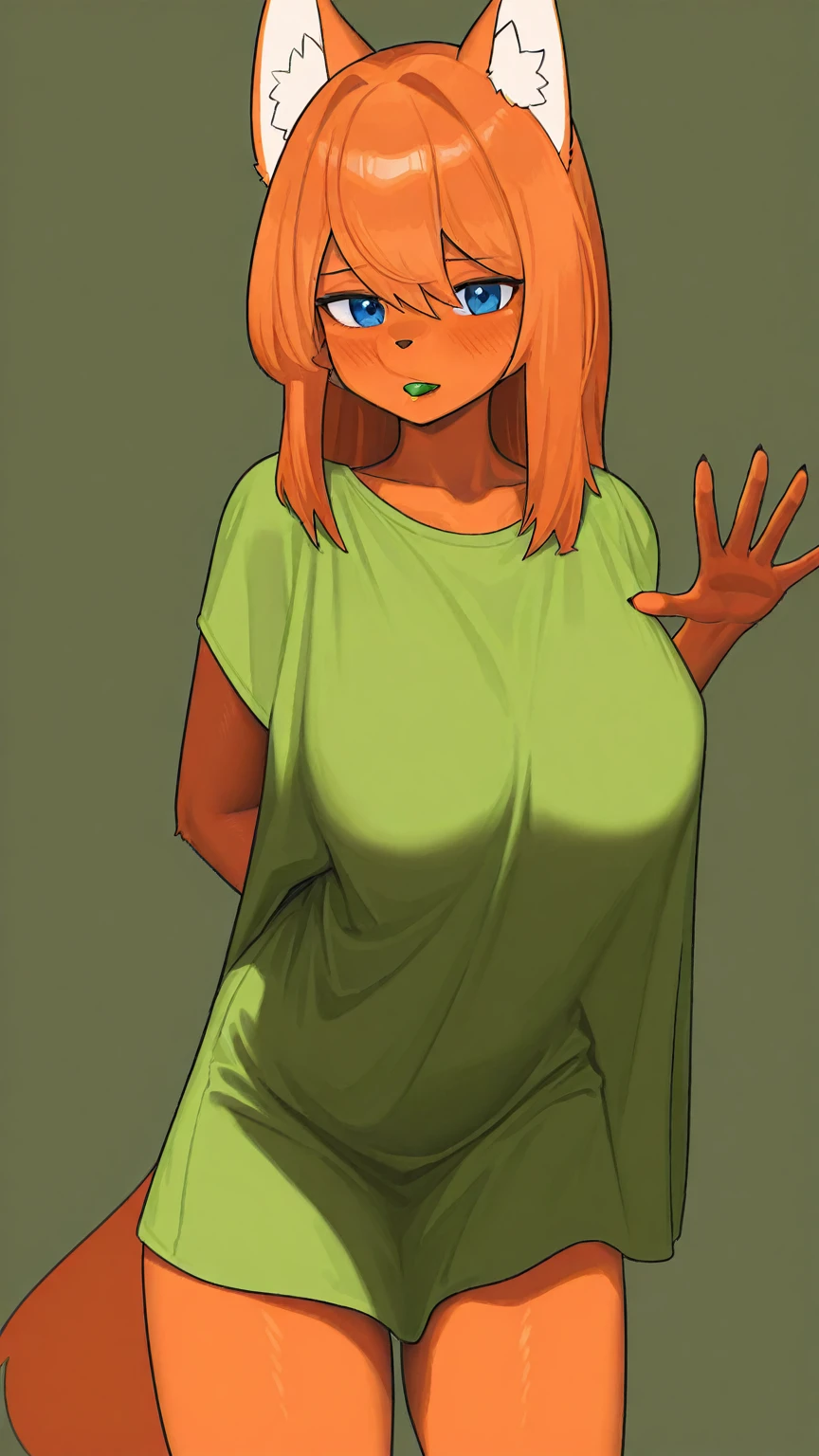 (best qualityer, 8k, 32 mil,1 girl, tatsumaki, shorth hair, hair green, gigantic breastss, perfectbody, Face ultra detailed, detailed lips, thin eyes, torn dress, standing, seducer, excitado, areolas, in heat, milf.