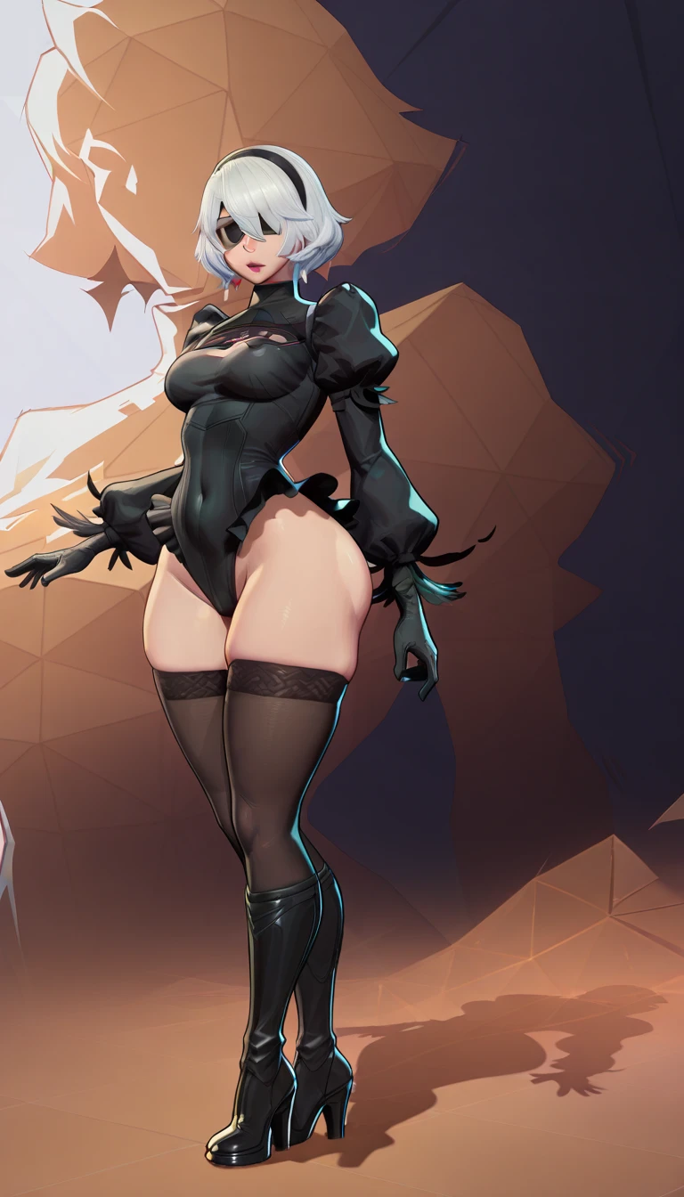 a close up of a person with a sword and a dress, Neil 2 B, 2b Deny automata, nier, nier automata concept art, Nier Automata concept Artyle, nier autoamata, nier inspired, pale black armor, nier:automata inspired, nier : automata inspired, Fine details. Girl Front, lineage 2 revolution style