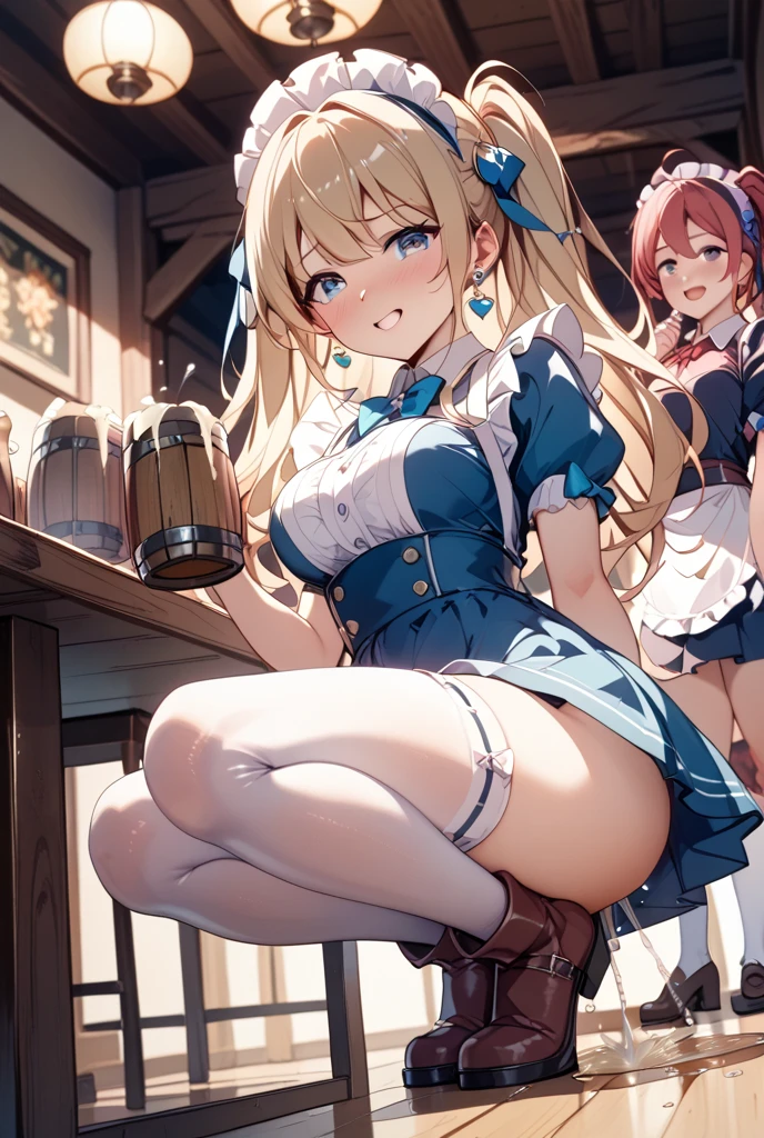 ((2girls:1.3)), ((moe style:1.3)), ((beer:1.3)), ((saloon:1.3)), ((top hat:1.3)), honolulu (azur lane), hatsune miku, ((perfect face)), ((extremely cute:1.3)), ((masterpiece:1.3)), ((8k)), ((best quality:1.3)), ((beautiful)), ((extremely detailed:1.3)) , ((absurdres)), AddXL, ((score_9:1.3)), ((score_8_up:1.3)), ((score_7_up:1.3)), Expressiveh