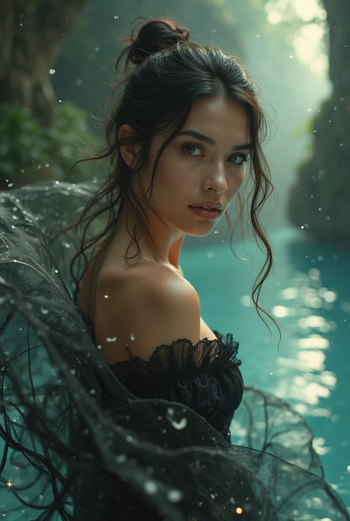 (A full body shot), (ultra wide angle), (finely detailed eyes and detailed face:1.3), (detail:1.3), best quality, (ultra-detailed), (an extremely delicate and beautiful),cinematic light,dynamic angle,floating,sharp focus,(2d:1.7), (best quality:1.3),(illustration:1.1),(disheveled hair:1.2),(beautiful detailed eyes:1.1),(cinematic light:1.1),wearing (revealing dress:0.1) on a (cliffside:1.2), (Beautiful Girl), open breasts, sexy, erotic 