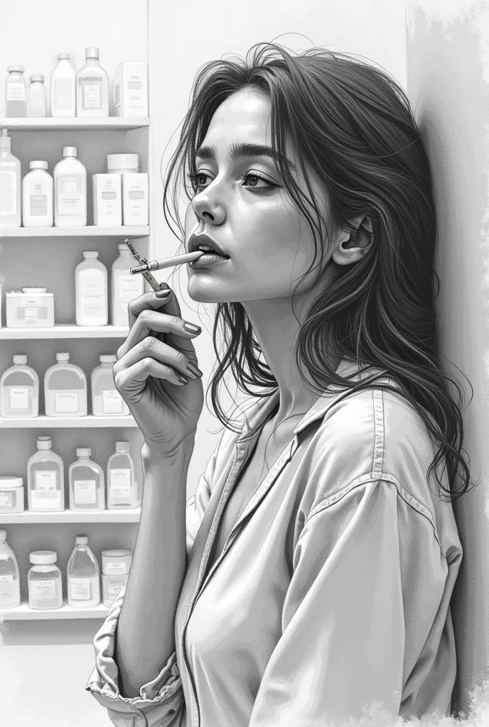 A girl erasing perfume spray on her body
