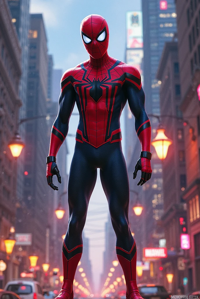 Realistic Spiderman Black, full body, (old shabby:1.3) leather Spiderman suit, (muscular arms:1.2),fly, background of the cyberpunk city, snowfall, Fujifilm X-T4, 35 mm, cinematic lighting, ultra high detailed face and body, matte skin, pores, hyperdetailed, hyperrealistic), realistic, photography, HD, 8K, HD Highly Detailed,naturalism,shutterstock contest winner,trending on unsplash,featured on Flickr