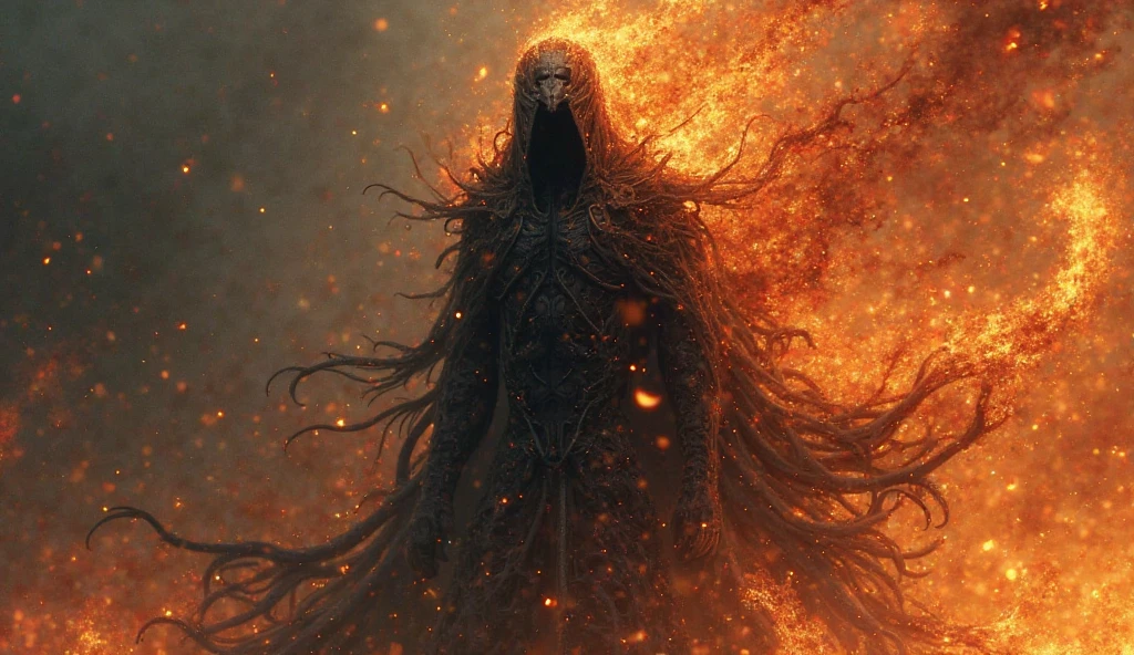 (body formed by galactic liquid mauevine and black metallic paint twisting into a beautiful interpretation of the female figure), au naturel,((complex galactic metallic colours in the foreground)), (( fluid mechanics, the loveliest smooth scale face makeup, smirky expression)) - red, black and gold, onyxia, metallic color palette g0s1