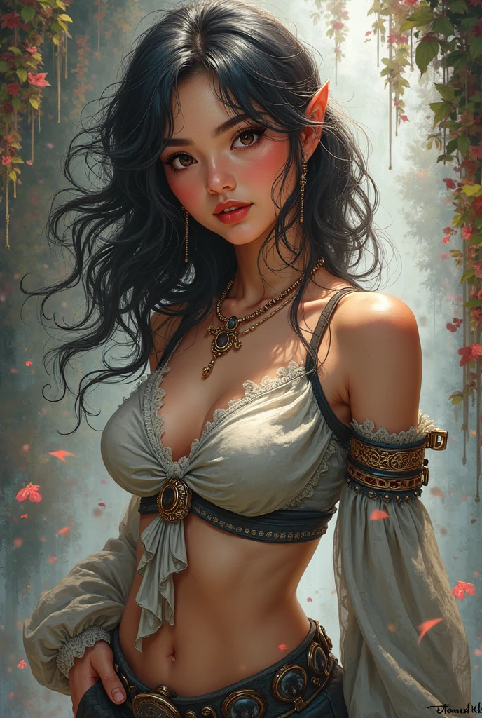 (beautiful detailed red eyes:1.4), long dark eyelashes, pointed fangs, flowing black hair, elegant posture, pale skin, red lips, traditional Arabic dress, mysterious aura, ((moonlit night:1.3)), shadows, delicate jewelry, ancient ruins, intense gaze, hypnotic smile, vampire powers, supernatural strength, centuries-old wisdom, captivating beauty, hauntingly enchanting, alluring darkness, (blood-red moonlight:1.1), eternal youth, seductive charm, hidden secrets. (best quality, ultra-detailed, photorealistic:1.37), gothic, fantasy, dark color palette, dramatic lighting. (NSFW:1.4) beautiful small breasts, (Emma watson:0.3),(Jennifer connelly:0.24), (beautiful nipples:1.5),(She has white skin with visible blue veins:1.4),(Small breasts with beautifully raised areolas:1.5),(flat chest:1.2) (beautiful teenage nipples:1.5)　　