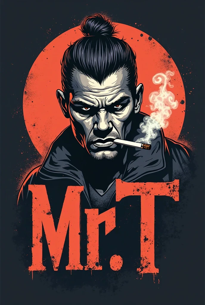 superhero style, powerful titan smoking a cigar, bald, Heavy Look, Gloomy tones, high detail, Best quality 